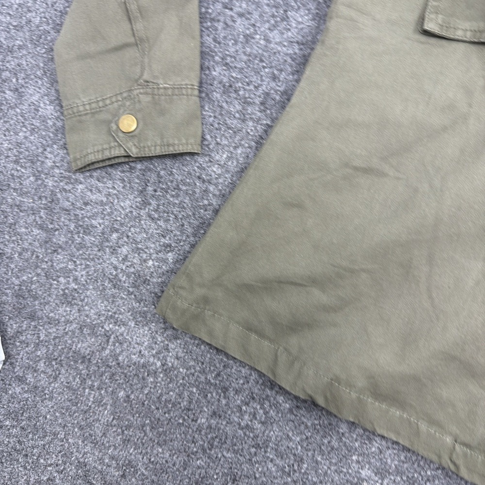 Forever Flower Clothing Co L Olive Green with embroidered Eagles Snap Jacket - Picture 3 of 6